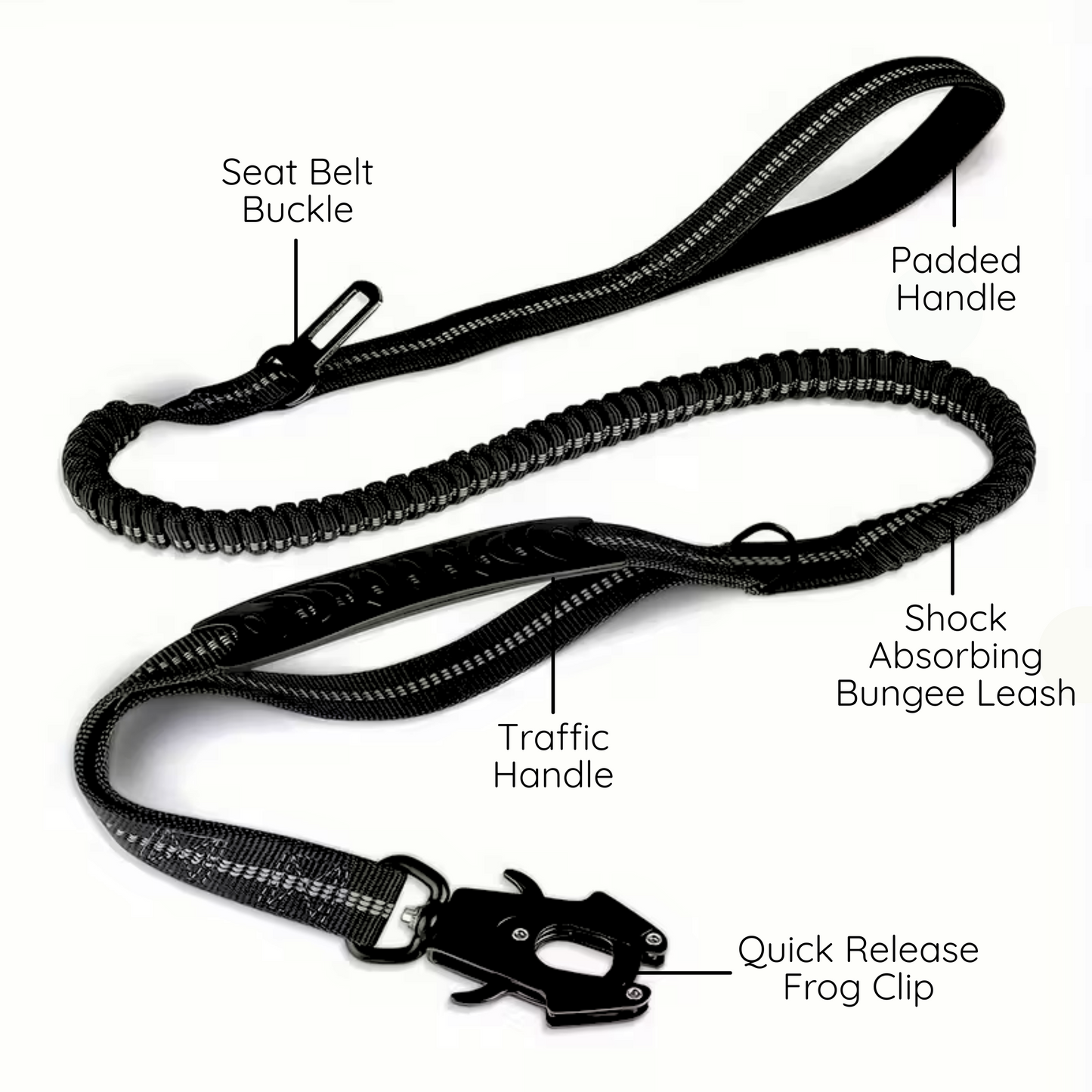 Premium stretchable dog lead designed for safety, control, and comfort.