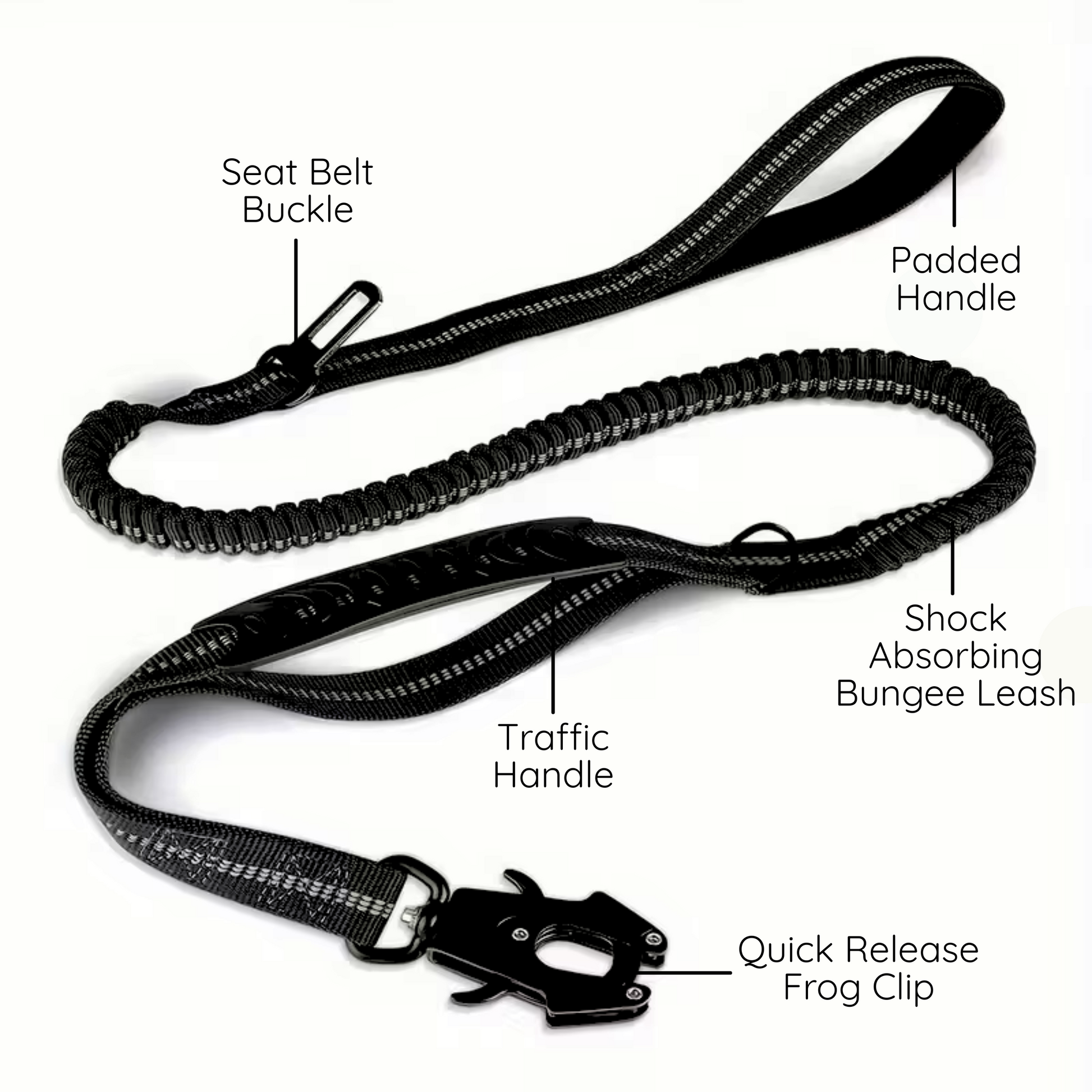 Premium stretchable dog lead designed for safety, control, and comfort.