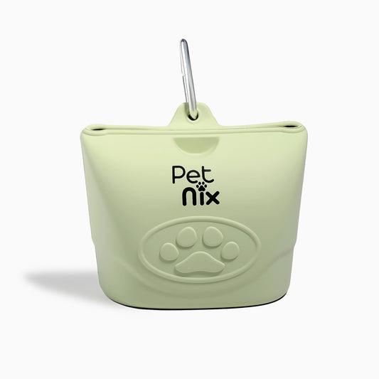 silicone dog treat pouch with quick access opening